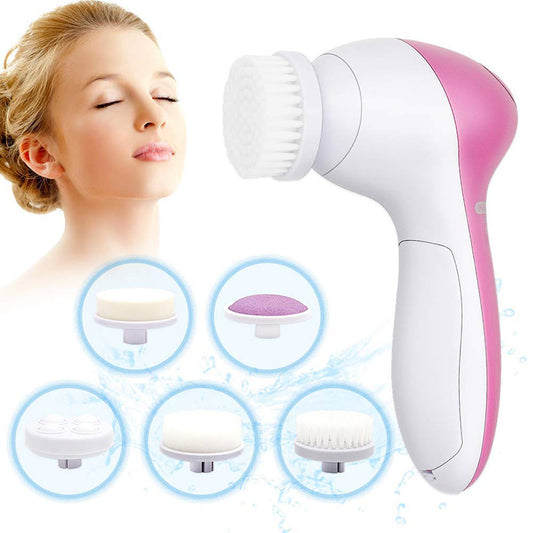 5-in-1 Silicone Facial Cleanser and Beauty Care Brush: Deep Cleansing, Pore Cleansing, Facial Massage, Skincare, Waterproof Makeup Brush