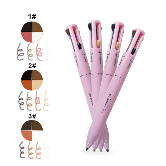 4-in-1 Waterproof Makeup Pen: Eyebrow & Lip Liner, Eyeliner, Long-Lasting All-in-One Pencil - LoftShop
