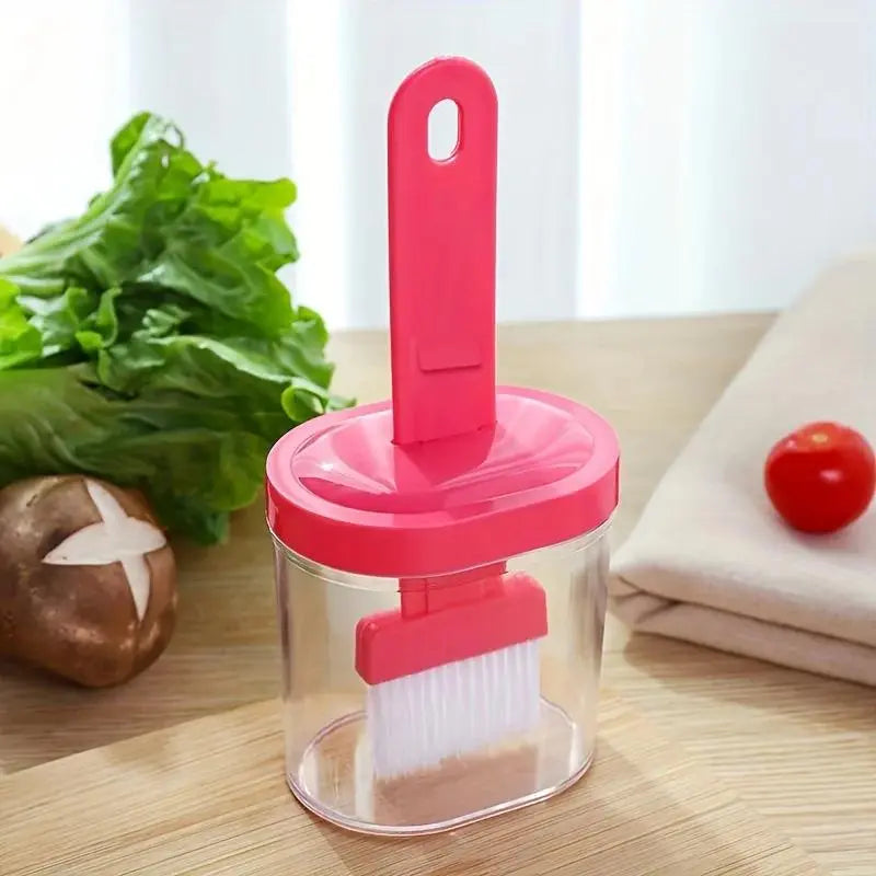 Silicone Brush Bottle for Cooking, BBQ, and Seasoning - Food-Grade Silicone Brush Dispenser for Sauces, Oils, and Marinades